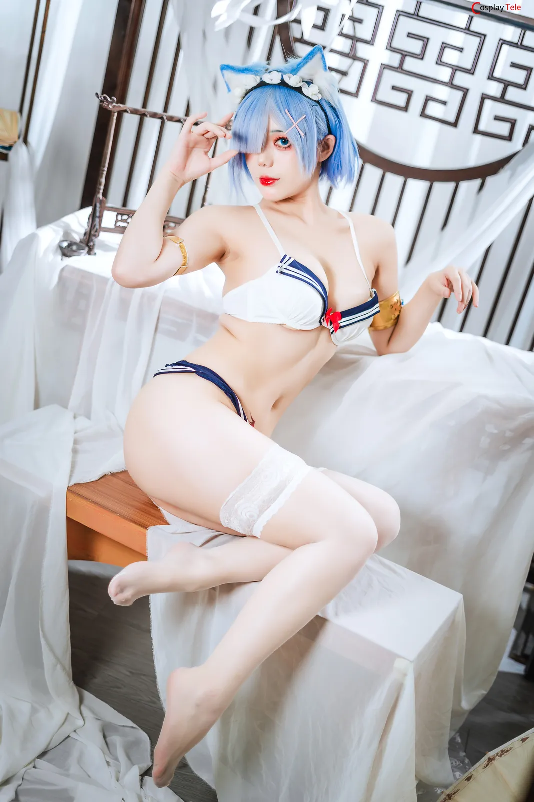 Hoshilily cosplay Rem Cheongsam 40