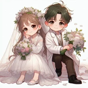 119+ Hình Cô Dâu Chú Rể Chibi Ngọt Ngào Đốn Tim Mọi Ánh Nhìn
